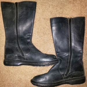 BORN black tall boots genuine leather